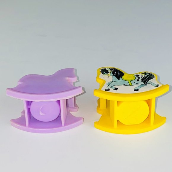 Fisher Price Little People Lot of 2 Rocking Horses Dollhouse Toy Furniture Kids - Picture 9 of 11